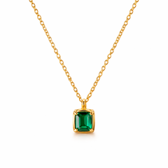 Emerald Lvzuan Gold Necklace