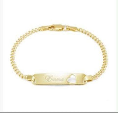 Engraved Baby Name Bracelet Chain