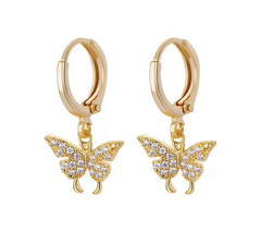 Gold Butterfly Earrings