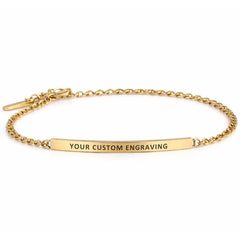 Custom Engraved Message Bracelet