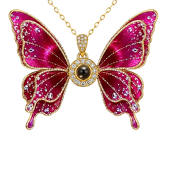 Butterfly Projection Necklace