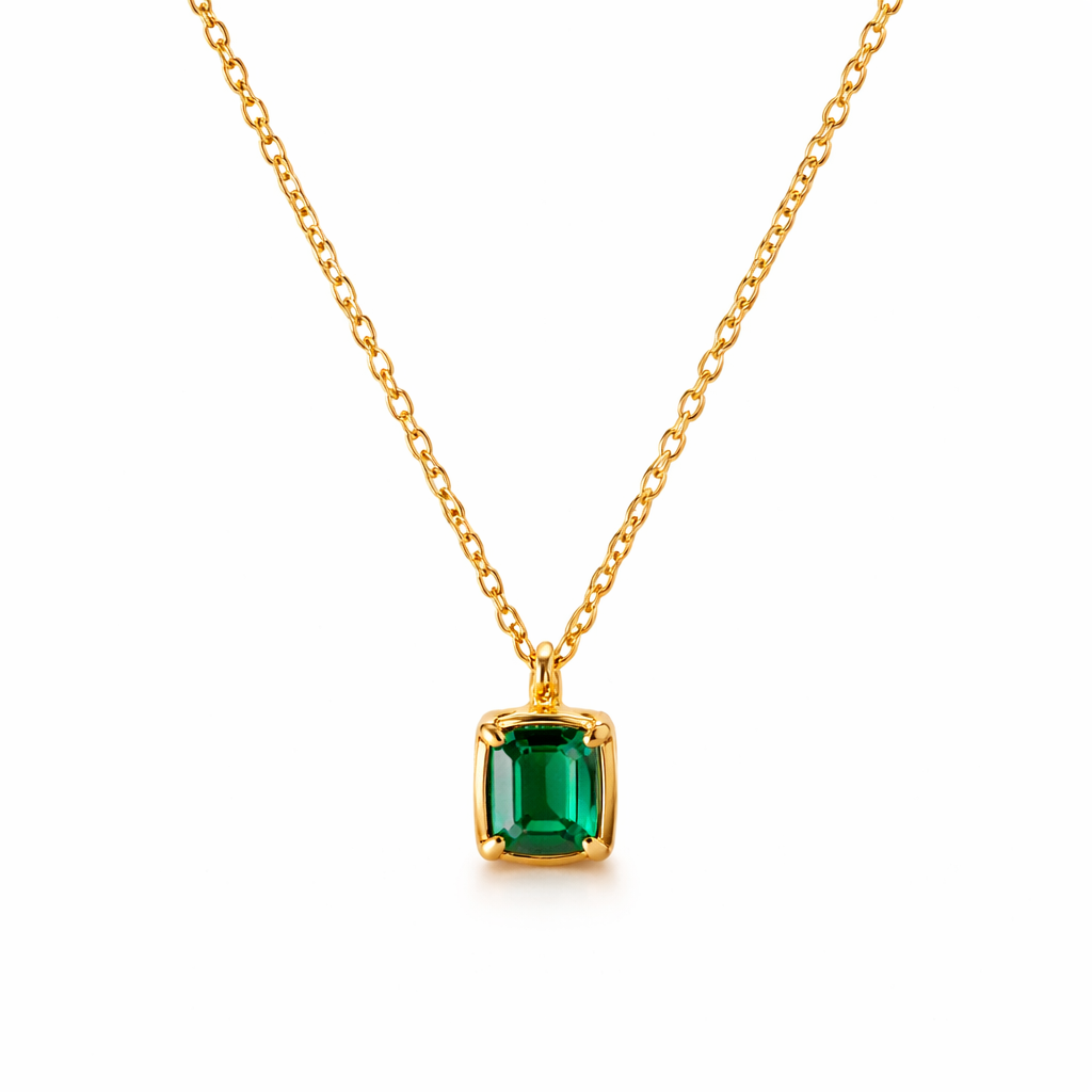 Emerald Lvzuan Gold Necklace