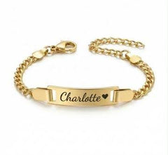 Engraved Baby Name Bracelet Chain