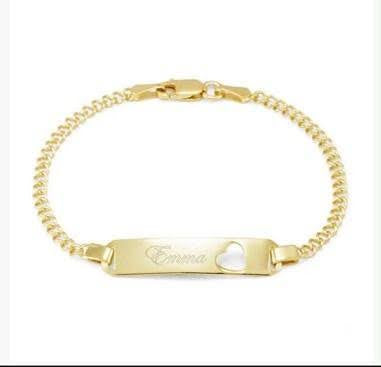 Engraved Baby Name Bracelet Chain