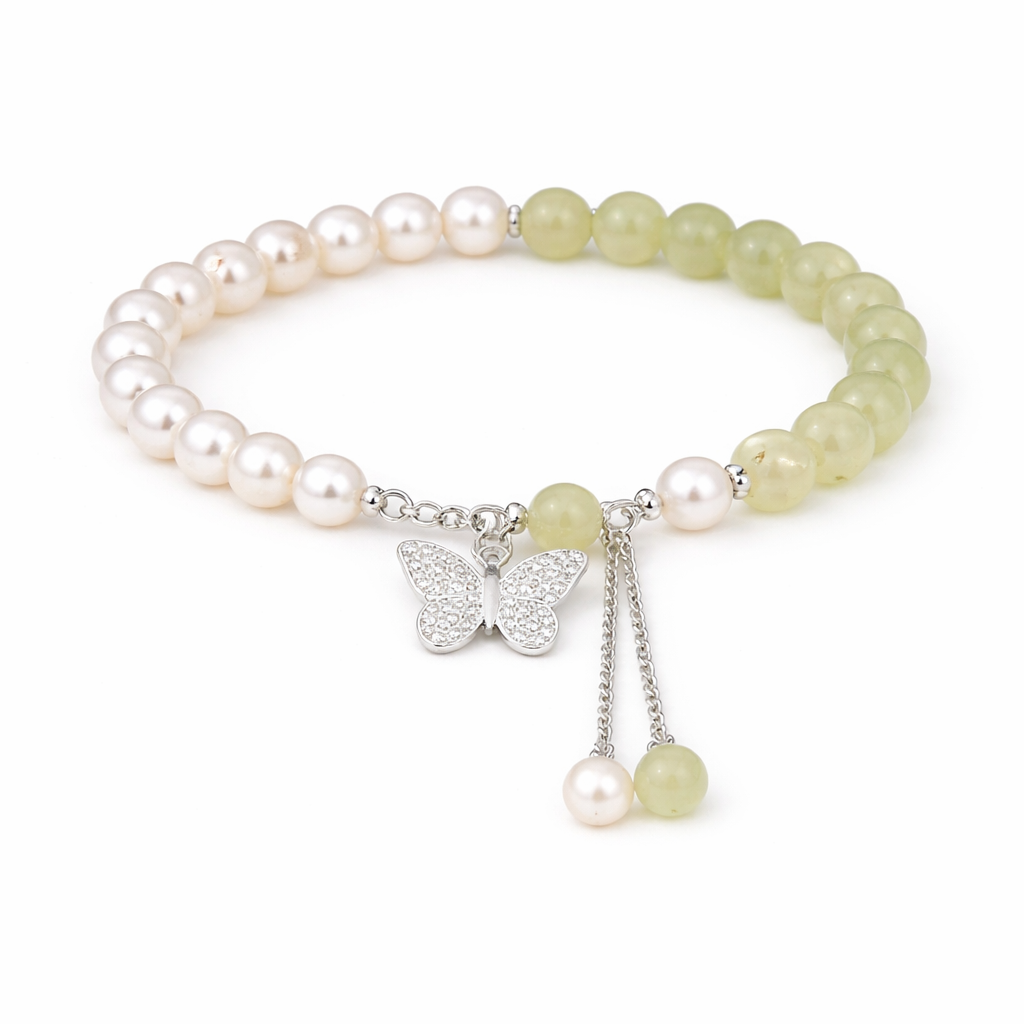 Green Tassel Butterfly Bracelet