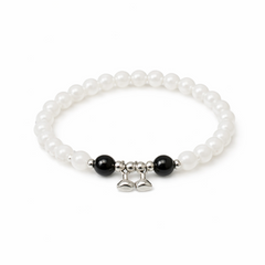 Obsidian Pearl Stone Bracelet