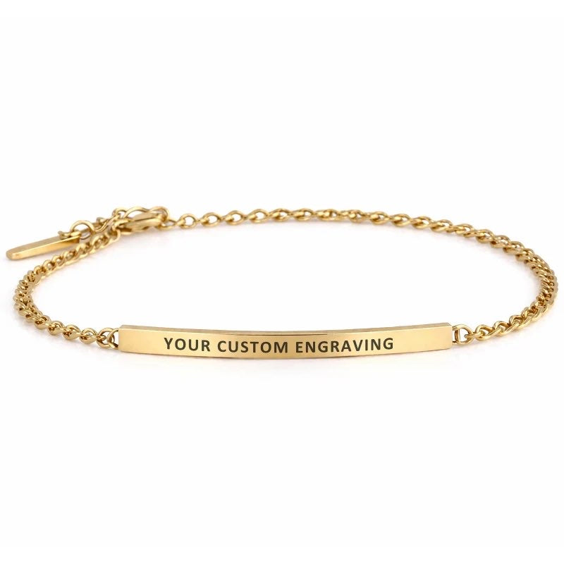 Custom Engraved Message Bracelet